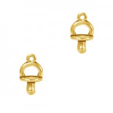 DQ Metal charm Pacifier 12x7mm Gold